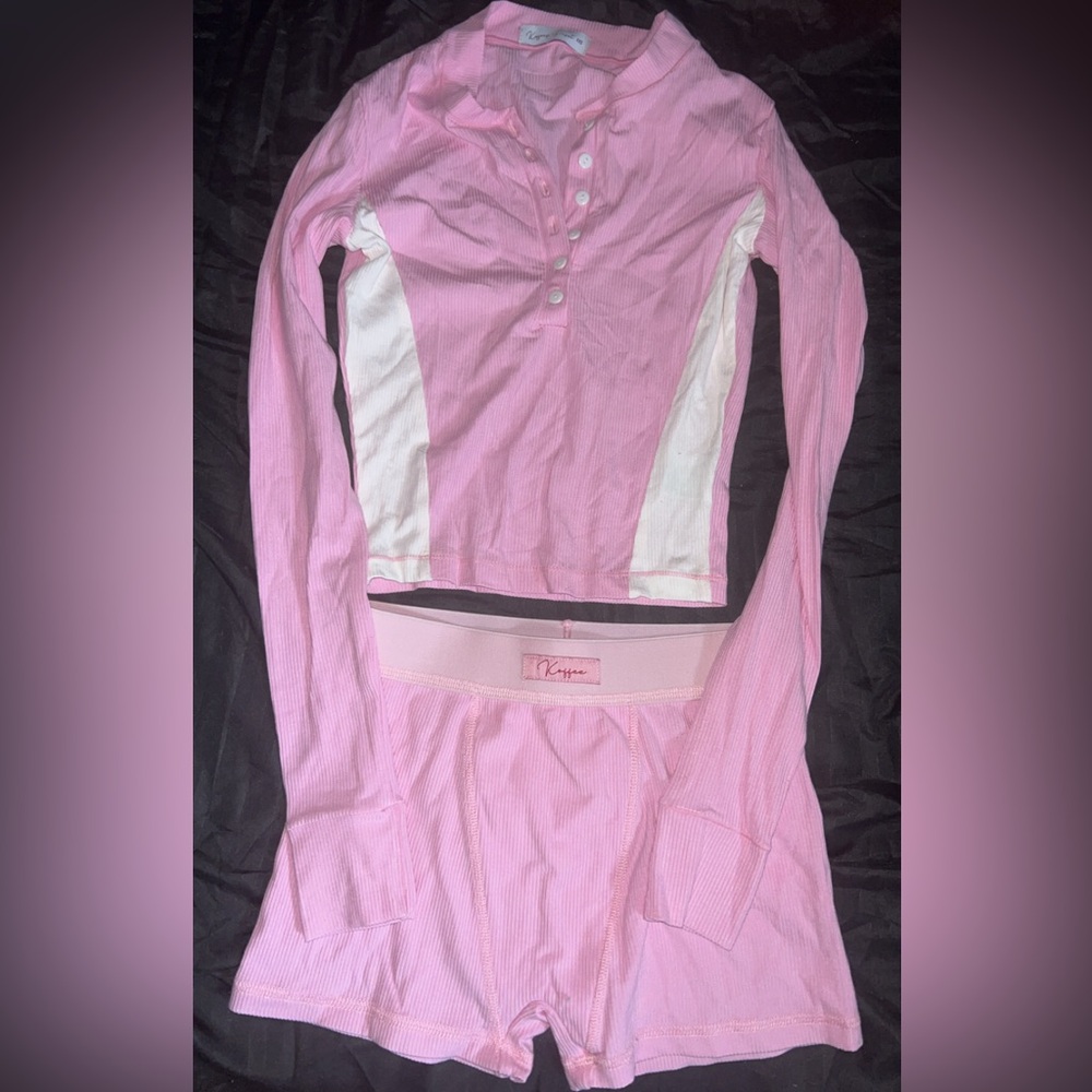 Two piece pink lounge set size XXS